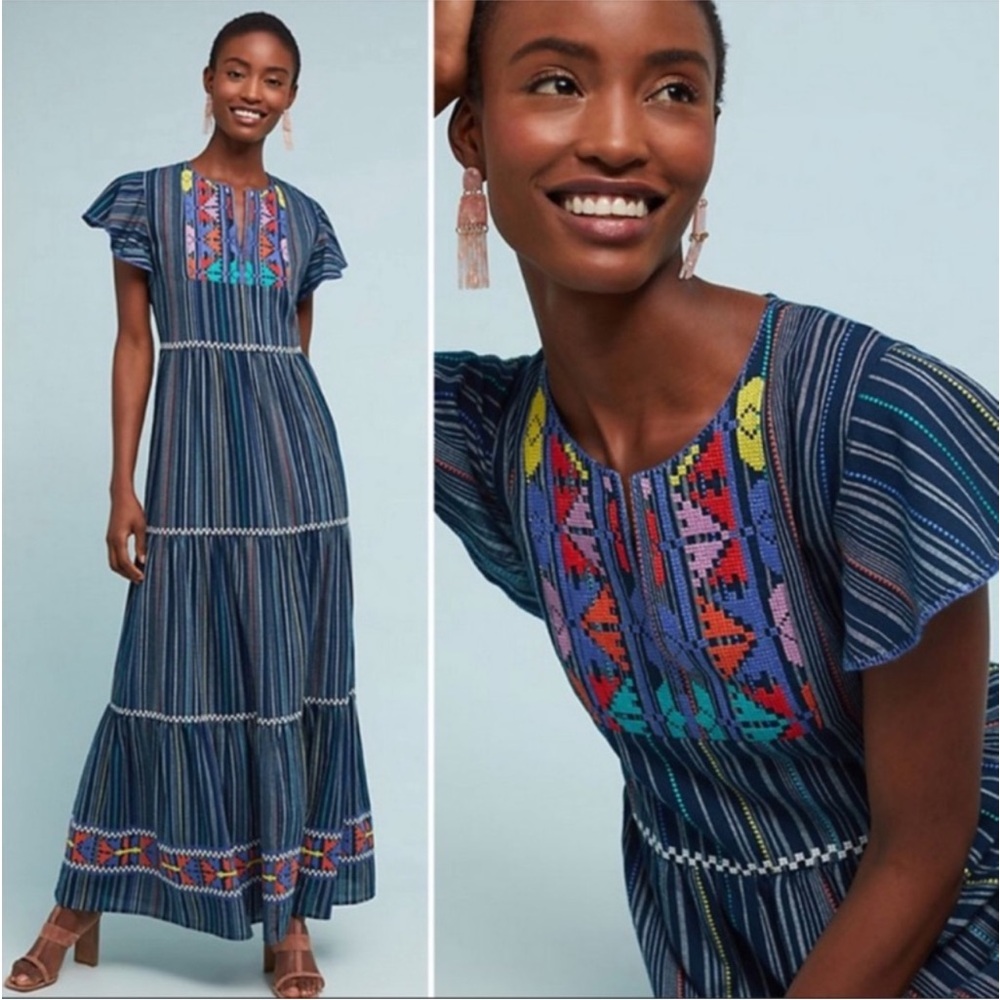 Embroidered Maxi Dress